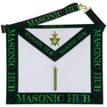 Hand-Embroidered Allied Masonic Degree (AMD) Officer Apron - Sentinel Regalia My Store