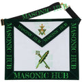 Hand-Embroidered Allied Masonic Degree (AMD) Officer Apron Secretary - Treasurer My Store