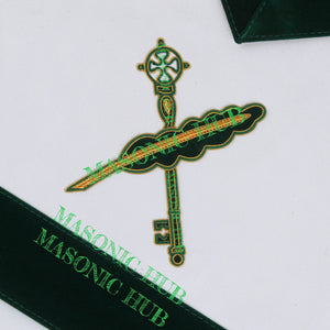 Hand-Embroidered Allied Masonic Degree (AMD) Officer Apron Secretary - Treasurer My Store
