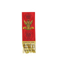 Scottish Rite Bible Marker – Hand Embroidered Red Ribbon with Gold Fringe Masonic Hub