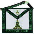 Hand-Embroidered Allied Masonic Degree (AMD) Officer Apron Senior Warden Regalia My Store