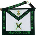 Hand-Embroidered Allied Masonic Degree (AMD) Officer Apron Secretary - Regalia My Store
