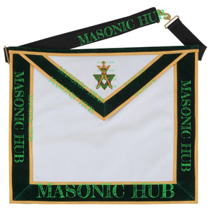 Allied Masonic Degrees (AMD) Past Sovereign Master Lambskin Apron - Handcrafted My Store