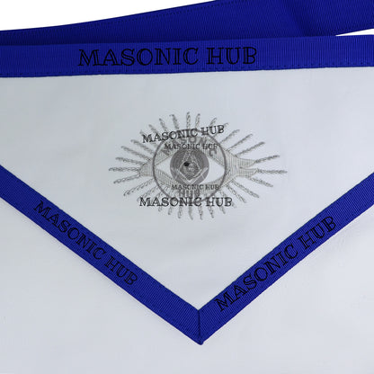 Masonic Texas Regulation Marshal Officer Apron with Eye - Handcrafted