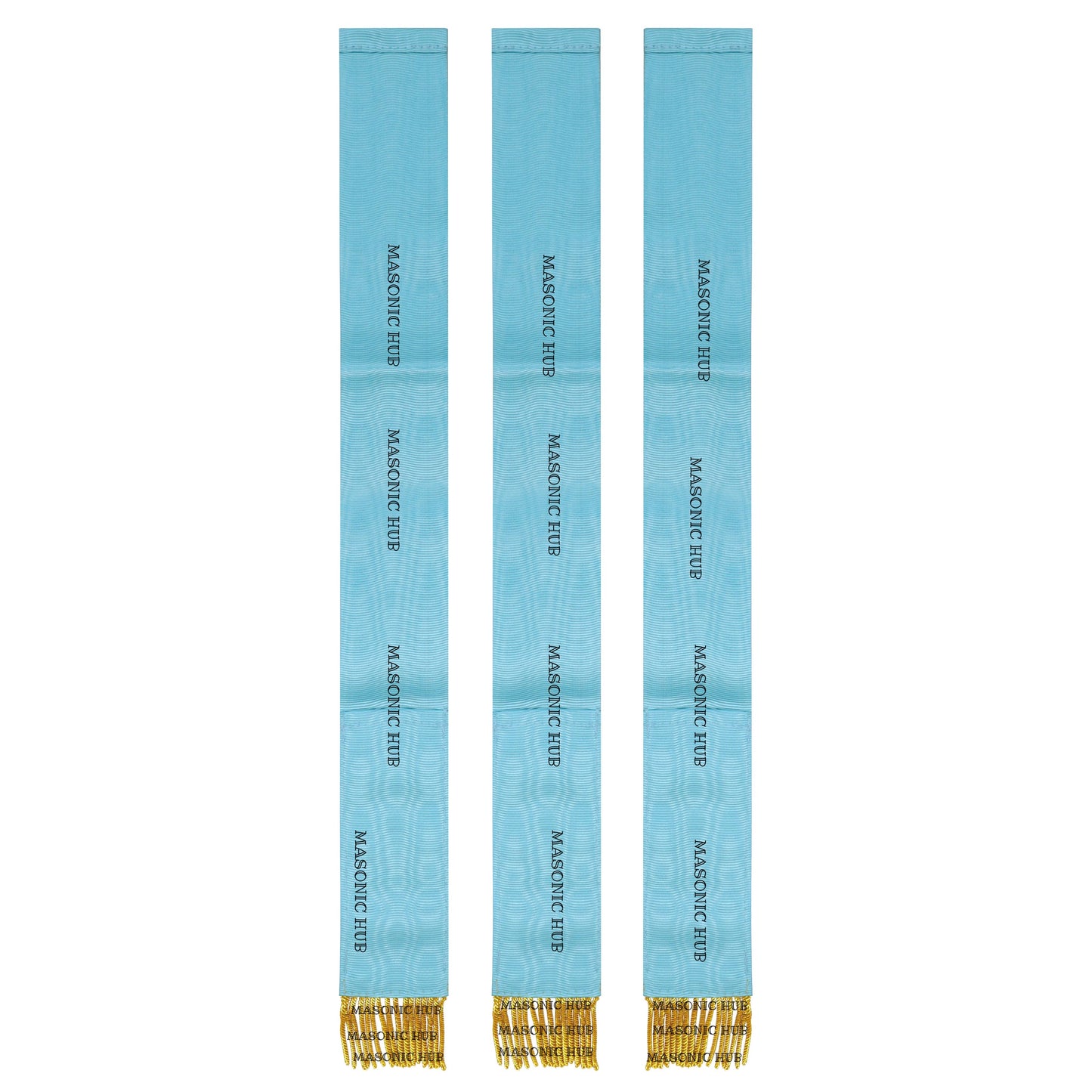 Masonic Bible Markers Set of 3 – Hand Embroidered EA FC MM Light Blue Ribbon