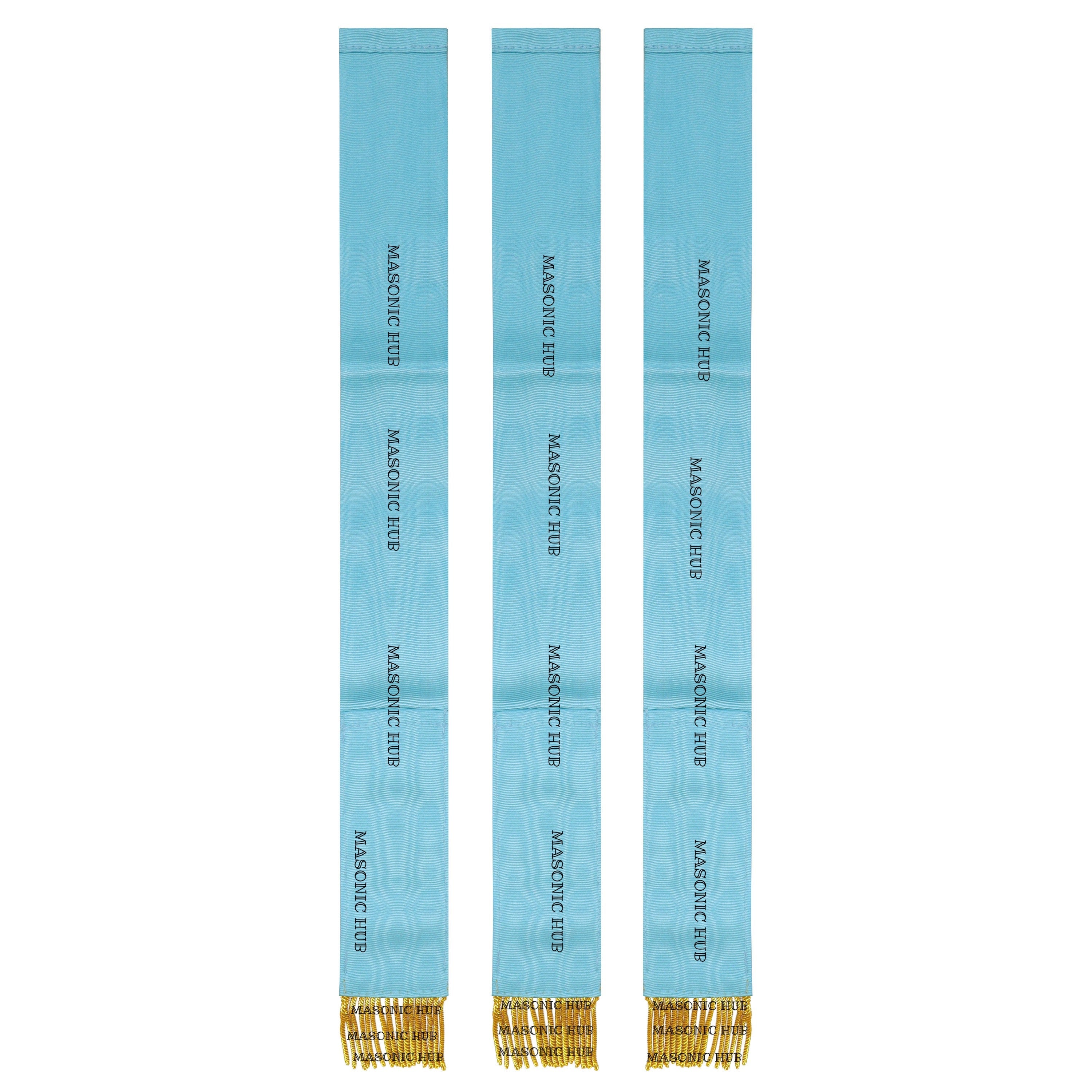Masonic Bible Markers Set of 3 – Hand Embroidered EA FC MM Light Blue Ribbon Masonic Hub