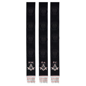 Masonic Bible Markers Set of 3 – Hand Embroidered Black & Silver Funeral Regalia Masonic Hub