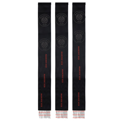 Masonic Bible Markers Set of 3 – Hand Embroidered Black & Silver Funeral Regalia