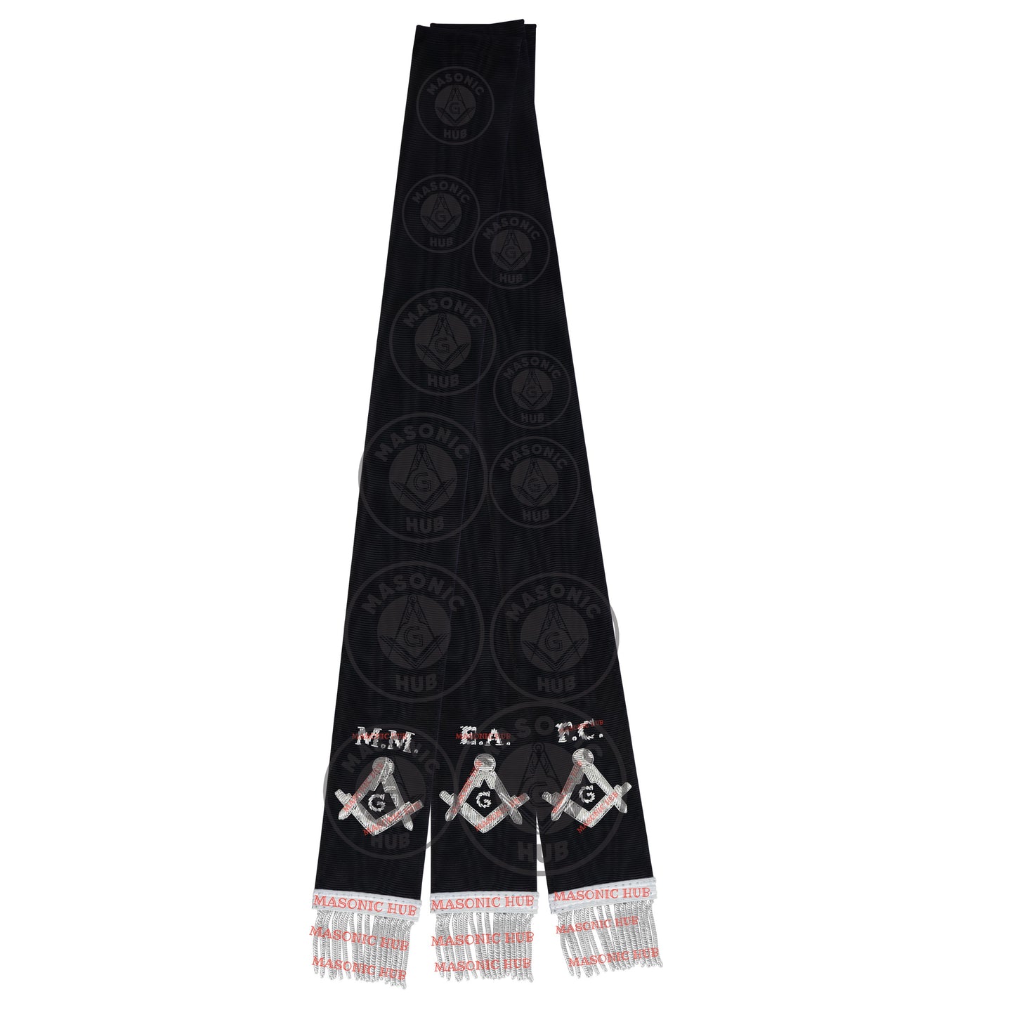Masonic Bible Markers Set of 3 – Hand Embroidered Black & Silver Funeral Regalia