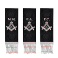 Masonic Bible Markers Set of 3 – Hand Embroidered Black & Silver Funeral Regalia Masonic Hub
