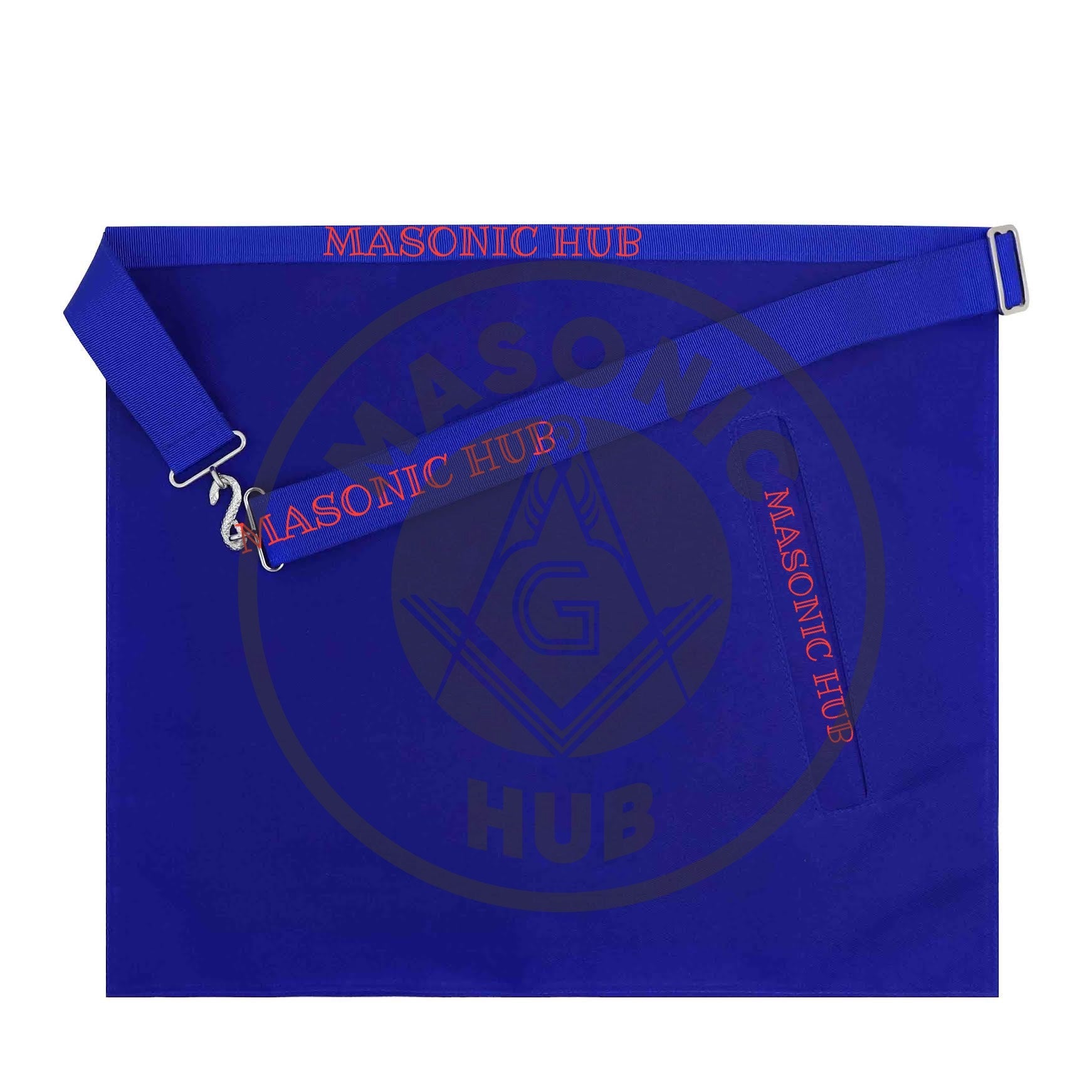 Past Master Masonic Regalia Apron with Wreath Faux Leather, Machine Embroidered Masonic Hub