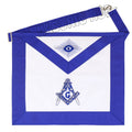 MASONIC MASTER MASON 100% LAMBSKIN APRON BLUE HAND EMBROIDERED SILVER BULLION Masonic Hub