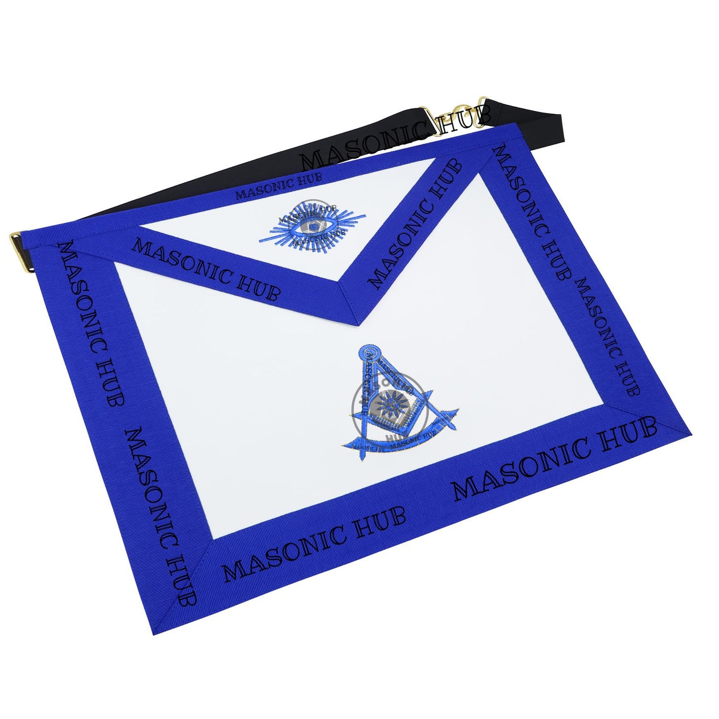 Masonic Past Master Apron – Freemason Blue Lodge Regalia with Machine Embroidery