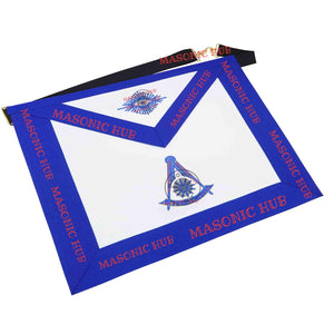 Past Master Masonic Apron Compass & Quadrant with Sun Emblem Machine Embroidery Masonic Hub