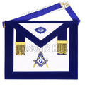 Masonic Master Mason 100% Lambskin Apron – Blue Velvet with Gold Bullion Embroidery Masonic Hub