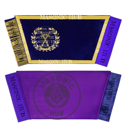 Masonic Grand Lodge Sentinel Regalia Set – Hand Embroidered Lambskin Apron