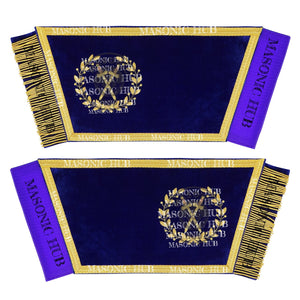 Masonic Grand Lodge Sentinel Cuffs Set – Hand Embroidered Gold Bullion Masonic Hub