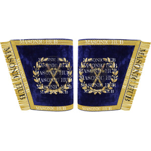 Masonic Grand Lodge Sentinel Cuffs Set – Hand Embroidered Gold Bullion Masonic Hub