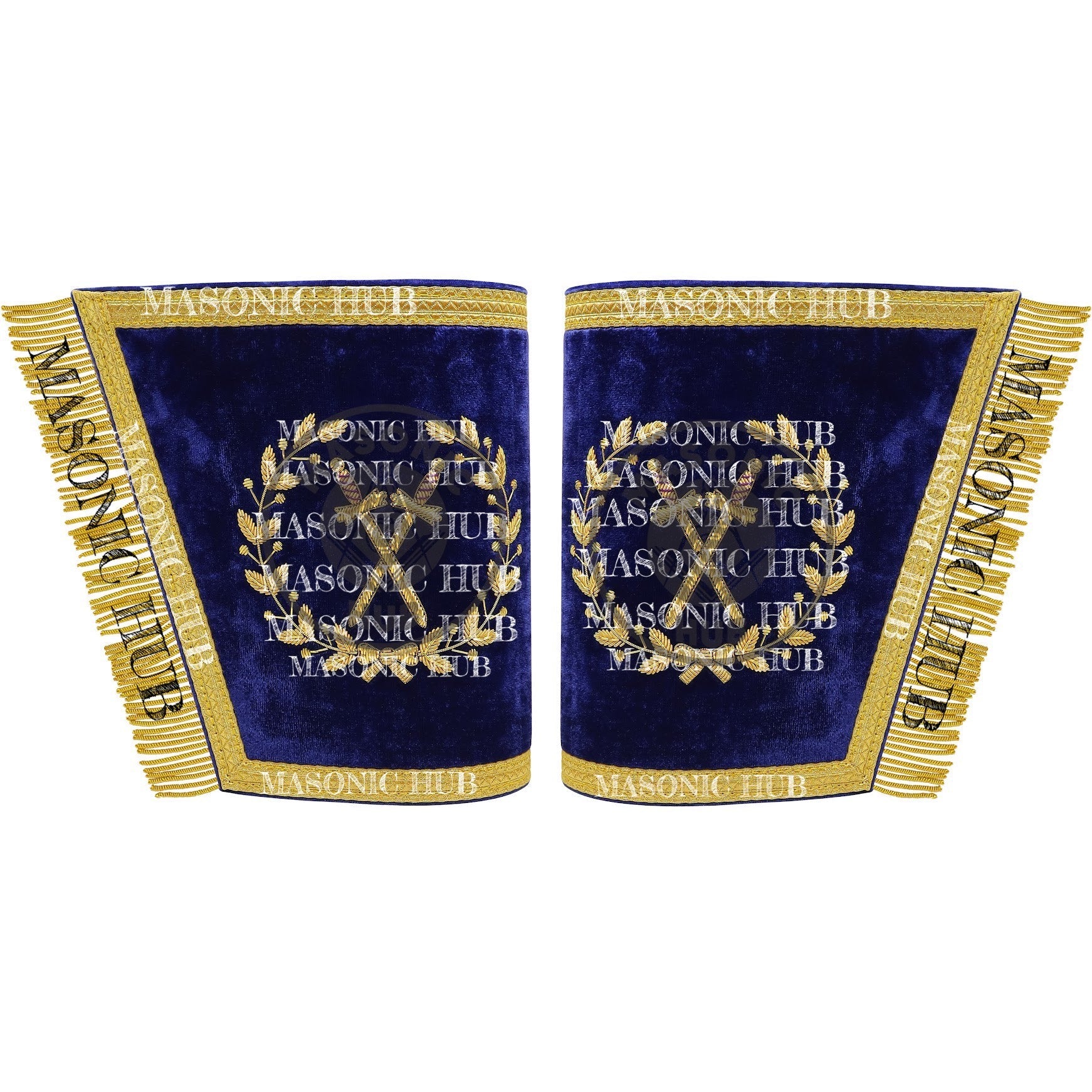 Masonic Grand Lodge Sentinel Regalia Set – Hand Embroidered Lambskin Apron Masonic Hub