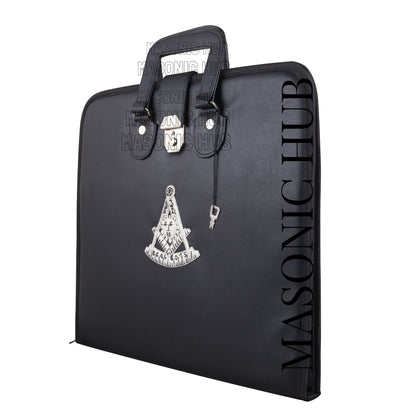 Masonic Hand Embroidered Customize Past Master Masonic Apron Case with Handle