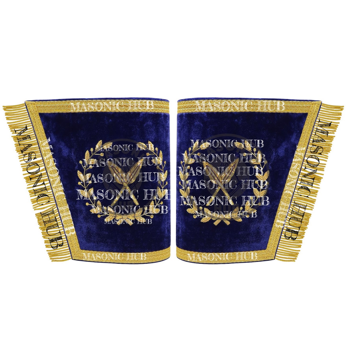 Masonic Grand Lodge Secretary Regalia Set – Hand Embroidered Lambskin Apron