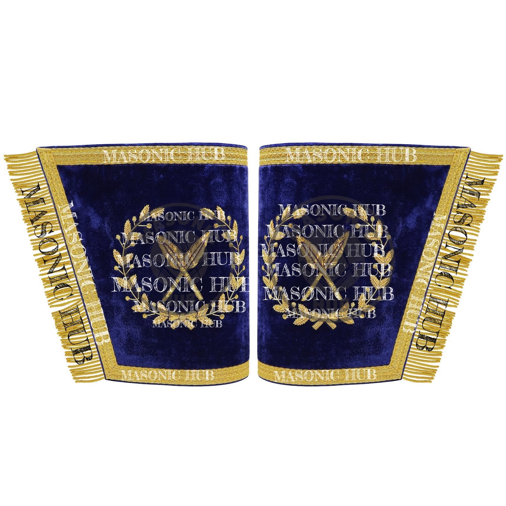 Masonic Grand Lodge Secretary Regalia Set – Hand Embroidered Lambskin Apron Masonic Hub