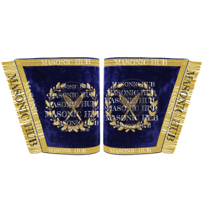 Masonic Grand Lodge Secretary Regalia Set – Hand Embroidered Lambskin Apron