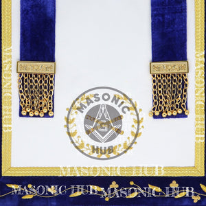Masonic Grand Lodge Marshal Regalia Set – Hand-Embroidered Lambskin Apron Masonic Hub