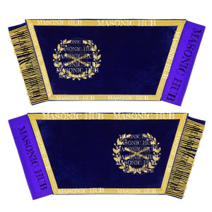 Masonic Grand Lodge Marshal Officer Cuffs – Handcrafted with Gold Bullion Embroidery Masonic Hub