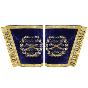 Masonic Grand Lodge Marshal Officer Cuffs – Handcrafted with Gold Bullion Embroidery Masonic Hub
