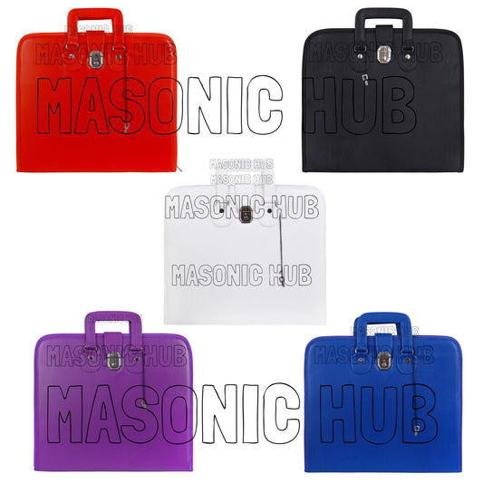 Masonic Regalia 5 Colours Faux Leather Masonic Apron Soft Case with Handle