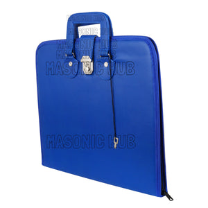 Masonic Regalia Blue Faux Leather Masonic Apron Soft Case with Handle Masonic Hub