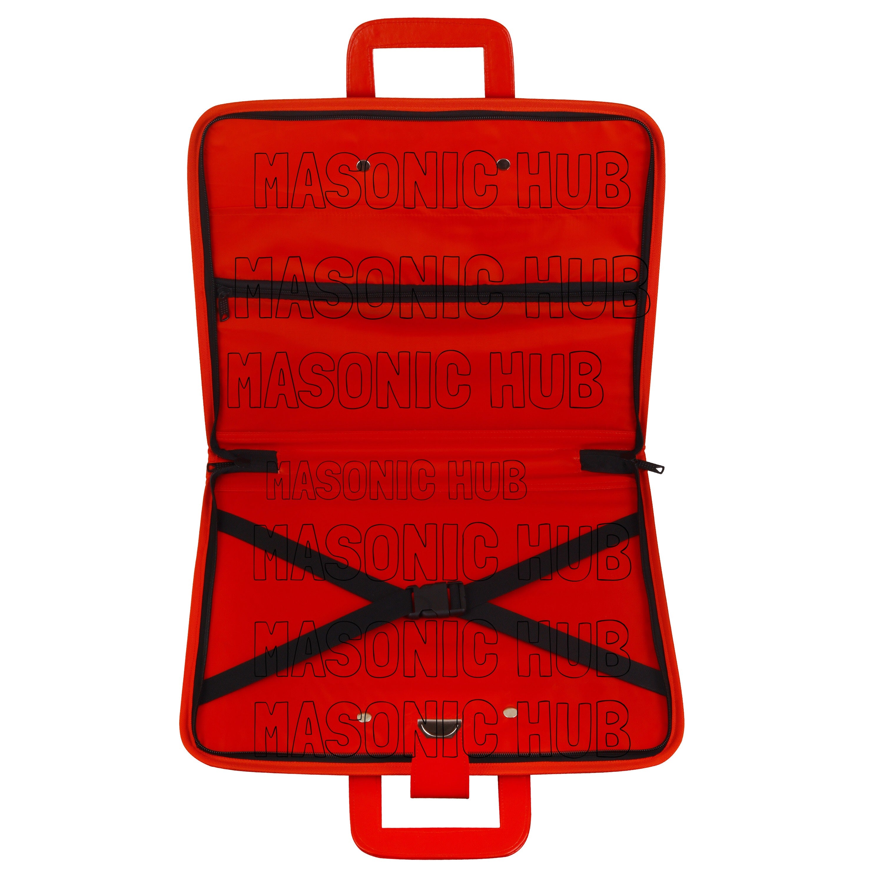 Masonic Regalia Red Faux Leather Masonic Apron Soft Case with Handle