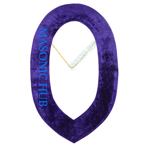 Masonic Regalia Cryptic Mason Royal & Select Master Chain Collar Purple Backing Masonic Hub