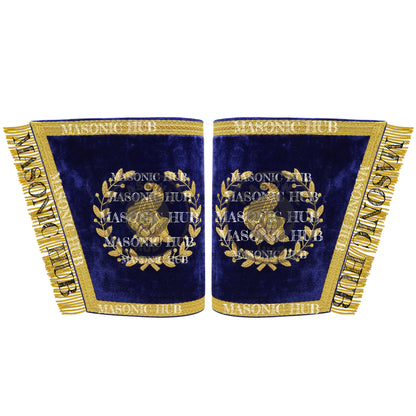 Masonic Grand Lodge Junior Steward Regalia Set – Hand Embroidered Lambskin Apron