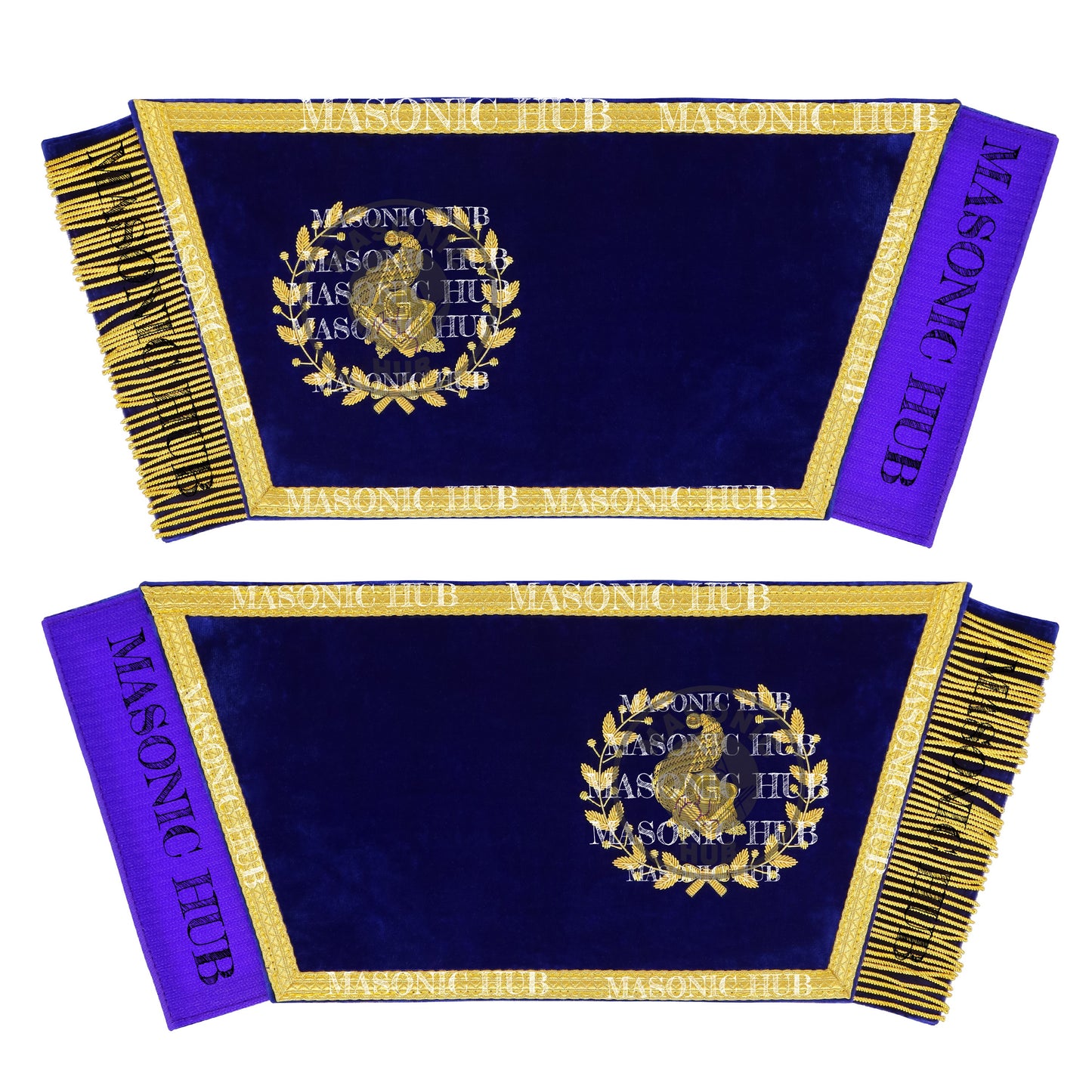 Masonic Grand Lodge Junior Steward Regalia Set – Hand Embroidered Lambskin Apron