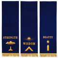Handcrafted Masonic Blue Lodge Pedestal Covers – Set of Three Masonic Hub