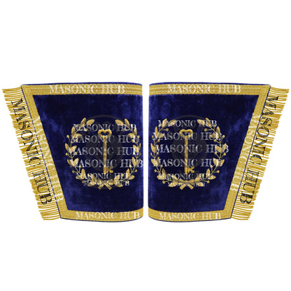 Masonic Grand Lodge Trustee Regalia Set – Hand Embroidered Lambskin Apron