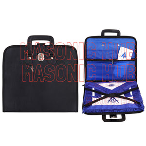 Masonic Regalia Black Faux Leather Masonic Apron Soft Case with Handle [BLACK] Masonic Hub