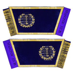 Masonic Grand Lodge Trustee Cuffs Set – Hand Embroidered Gold Bullion Masonic Hub