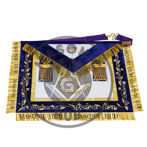 Masonic Grand Lodge Treasurer Regalia Set – Hand Embroidered Lambskin Apron Masonic Hub