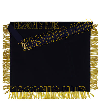 Masonic Past Master 100% Lambskin Apron – Hand-Embroidered Gold &amp; Silver Bullion