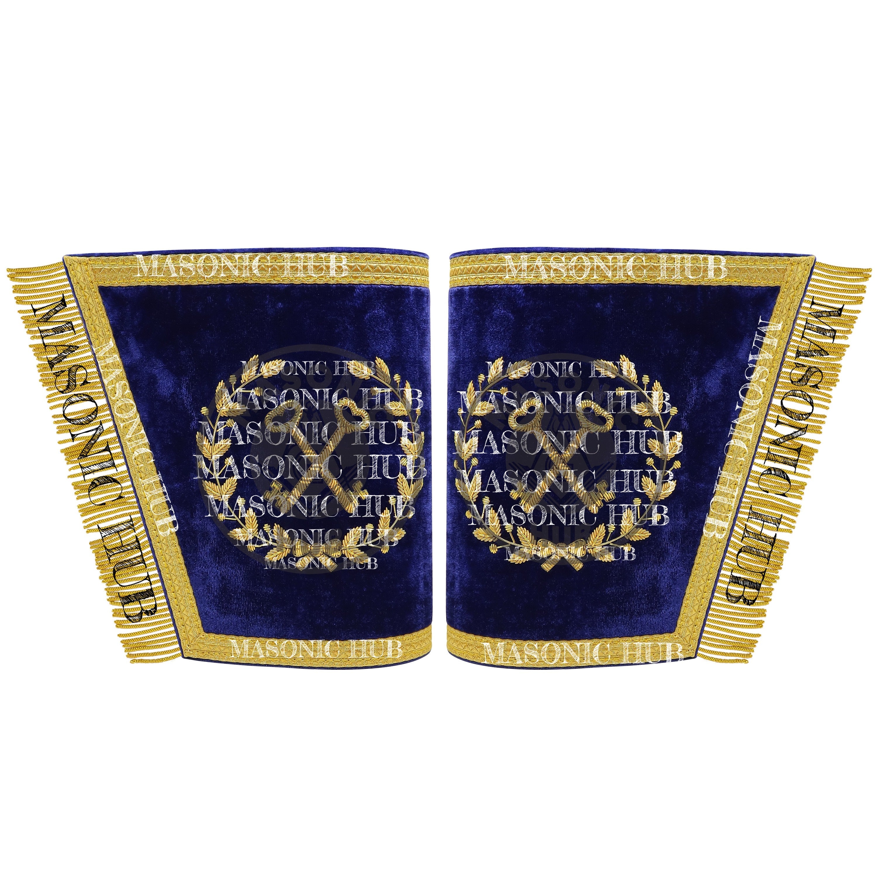Masonic Grand Lodge Treasurer Regalia Set – Hand Embroidered Lambskin Apron Masonic Hub