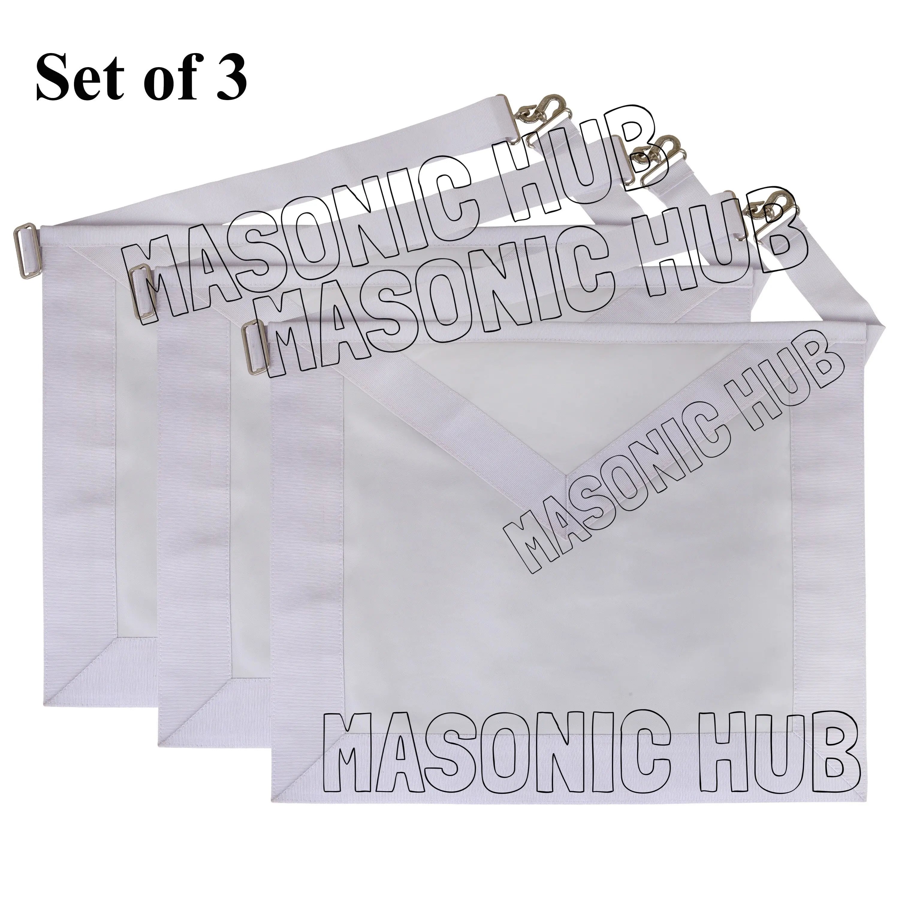 Masonic Candidate / Entered Apprentice Apron – All White Masonic Hub