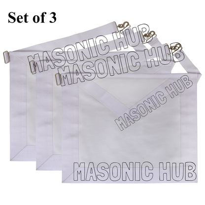 Masonic Candidate / Entered Apprentice Apron – All White