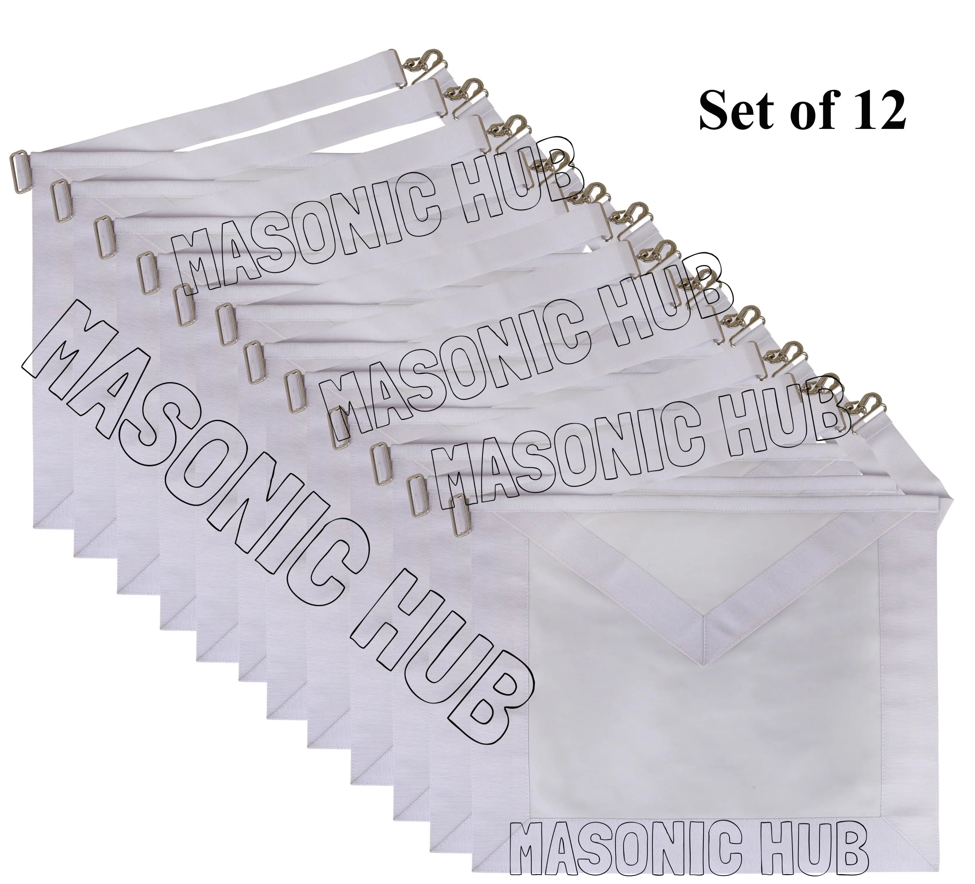 Masonic Candidate / Entered Apprentice Apron – All White Masonic Hub