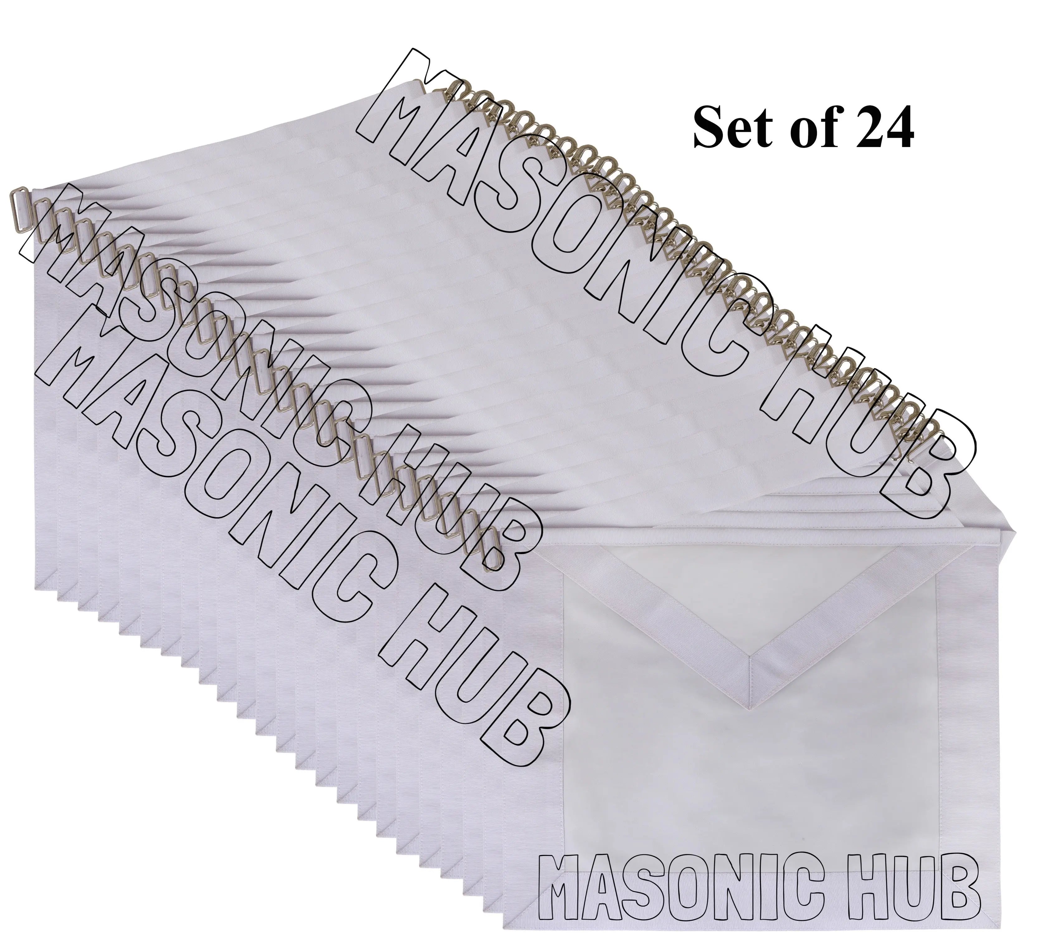 Masonic Candidate / Entered Apprentice Apron – All White Masonic Hub