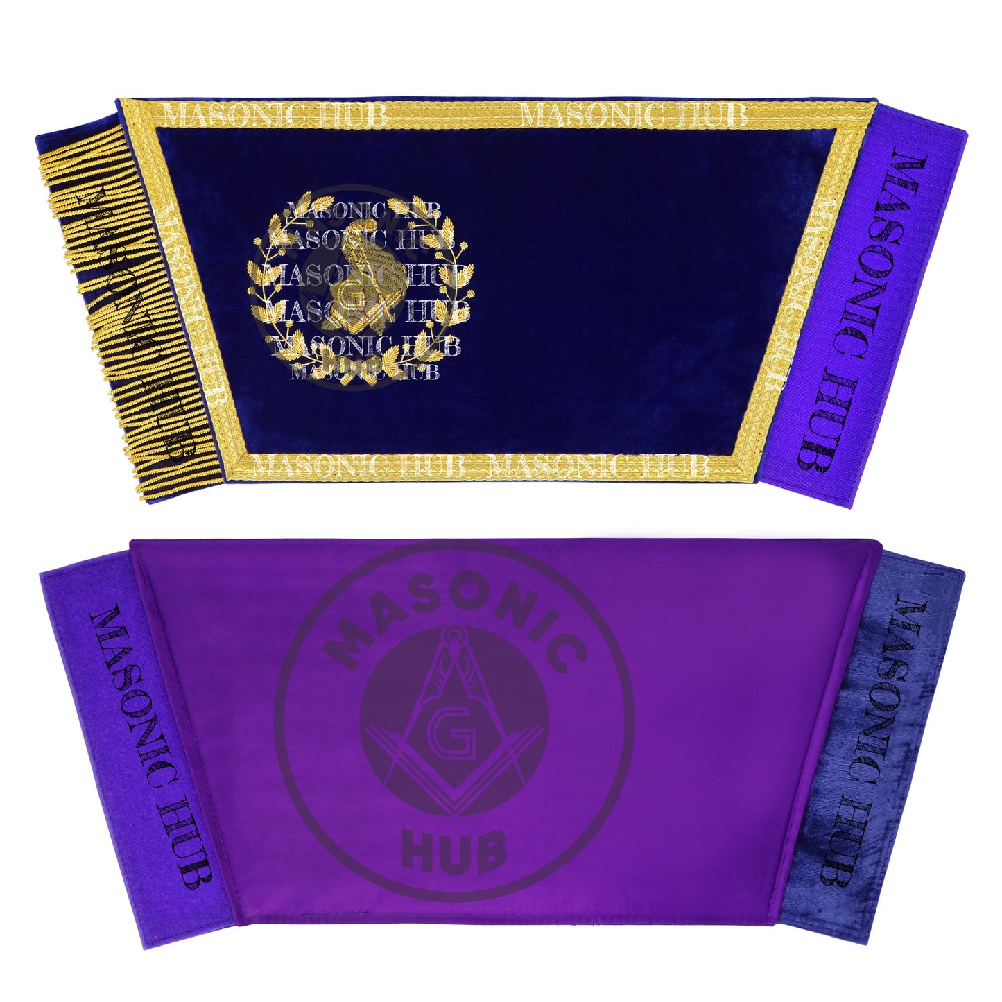 Masonic Grand Lodge Senior Steward Regalia Set – Hand Embroidered Lambskin Apron