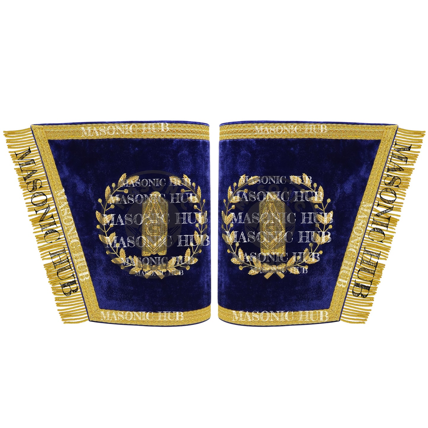 Masonic Grand Lodge Junior Warden Regalia Set – Hand Embroidered Lambskin Apron