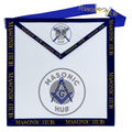 Freemason Secretary Apron – Texas Regulation Blue Lodge Officer Apron Masonic Hub